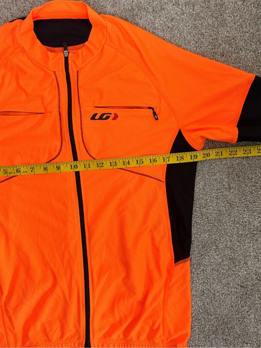 LOUIS GARNEAU Men’s High-Visibility Orange Performance Cycling Jacket